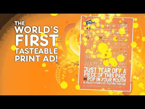 Fanta - The World's First Tastable Print AD!