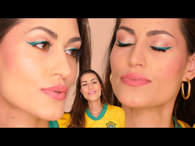 Maquiagem para o jogo do Brasil @tattibueno #maquiagem #makeup  #jogodobrasil #copadomundo #Gosto…