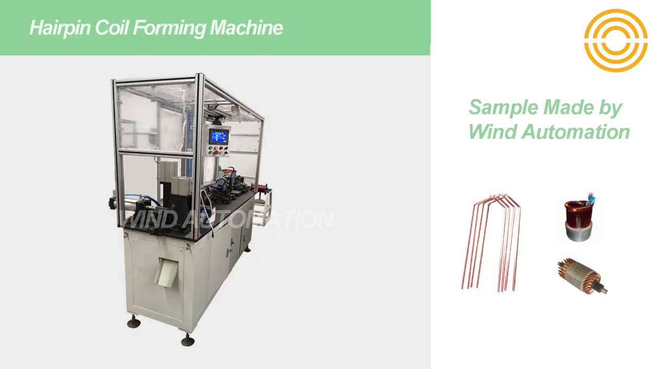 Hybrid car motor hairpin winding machine YouTube