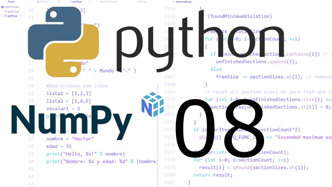 Python introducción a NumPy arreglos vectores 08 - YouTube
