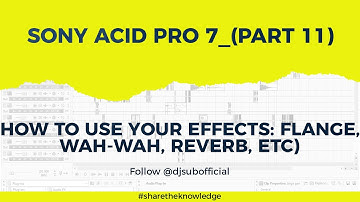 Sony Acid Pro 7 Part 11 (How to use your effects: Flange, Wah-Wah, Reverb, etc)