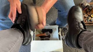 Shoe Shine ASMR Old Boot Brought to life!!! | ANGELO SHOE SHINE ASMR