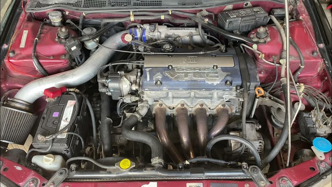 F20B engine running - YouTube