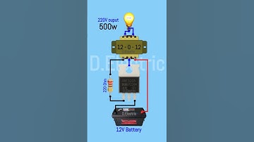 Simple Inverter Circuit Using One IRF3205 MOSFET #electronics #diy #12vto220v