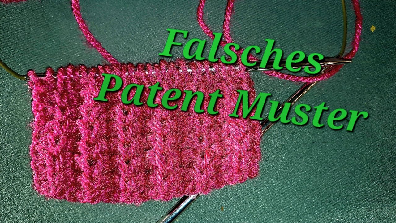 Falsches Patent Stricken 2 Rechts 2 Links Falsches Patent Muster stricken ohne linke Maschen perfekt für Schal