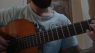 Video thumbnail of "أغنية بابار فيل سبيستون عزف على الغيتار مع التابات والنوطة في الوصف  , Babar spacetoon  guitar cover"
