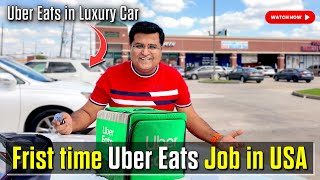 My first UBER EATS job in USA | food delivery in luxury car | bari Galti kardi 😡 screenshot 3