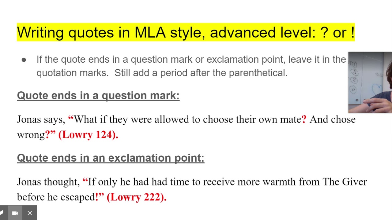 mla format for book quotes