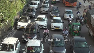 Traffic at Moti Bagh - Delhi is back to rushing to work and on business and leisure, crowding roads