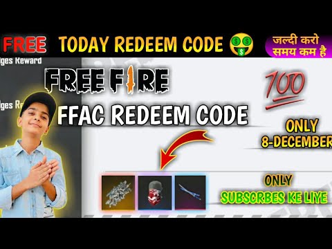 FREE FIRE REDEEM CODE FOR TODAY DECEMBER 8 2021 |FF REWARDS REDEEM CODE |FF REDEEM CODR TODAY 8