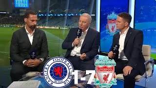 Michael Owen & Rio Ferdinand Crazy Reaction Rangers - Liverpool 1-7 Salah is the fastest hat-trick!