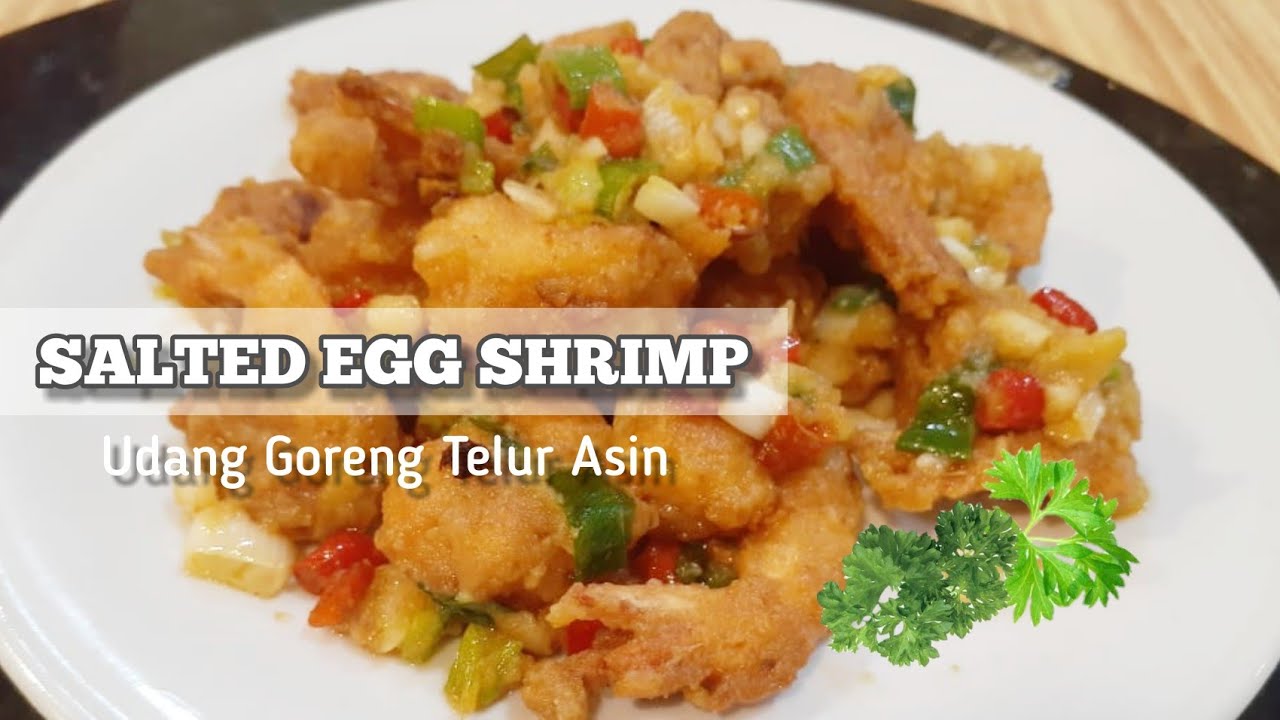  OLAHAN TELUR ASIN  Salted Egg Shrimp Recipe RESEP UDANG 