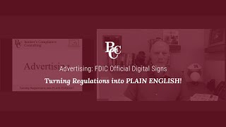 Advertising: FDIC Official Digital Signs