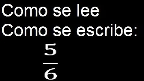 Como se escreve 5 por 6?
