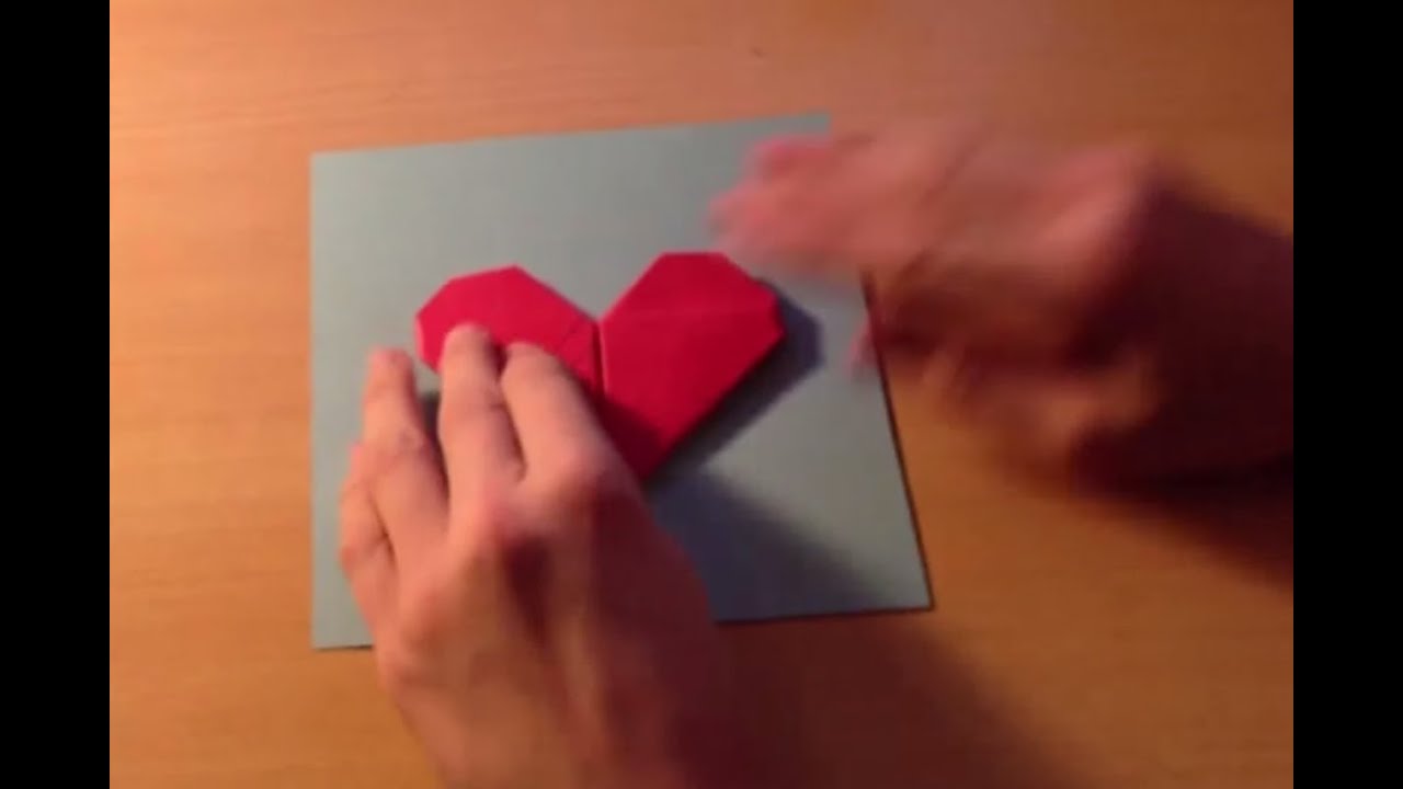 Fabriquer Une Carte Avec Un Coeur En Origami Astuce Pliage Papier Youtube