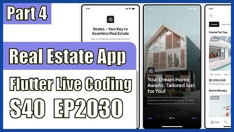 [Flutter] Flutter Live Coding EP2030 (Real Estate App UI Part 4)