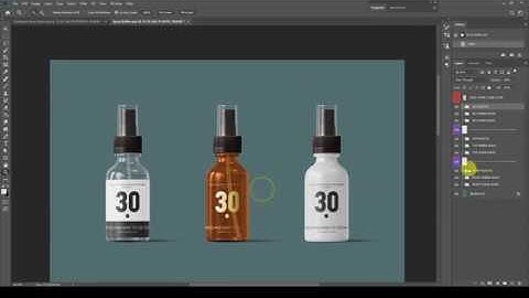 Spray Bottles Mockup Video Tutorial