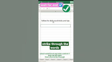 strike out the words in excel| how to strick the words in excel #excel #viral #tricks #excelshorts