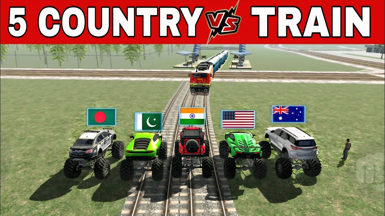 5 COUNTRY VS TRAIN 😱 | PowerX 