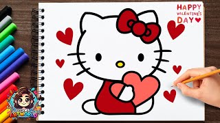 💕🐱 How To Draw Hello Kitty with Heart | Easy Valentine’s Day Drawing 💕🐱 How To Draw Hello Kitty with Heart | Easy Valentine’s Day Drawing