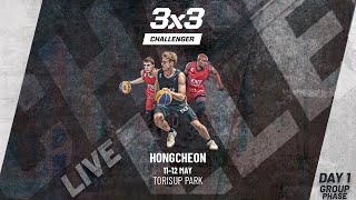 LIVE🔴| FIBA 3x3 Hongcheon Challenger 2024 | Qualifier for Chengdu Masters | Day 1 - Group Phase