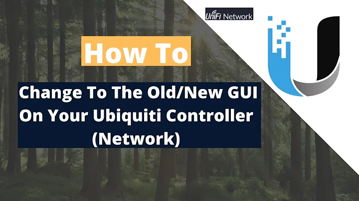 Ubiquiti (UniFi Network) how to change your Gui interface to the OLD/New interface