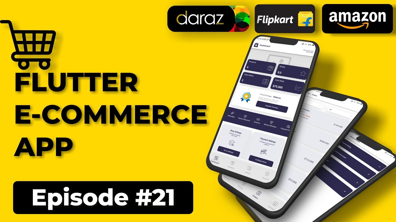 Flutter eCommerce Seller App with Backend | Seller App UI #2 | Flutter ...