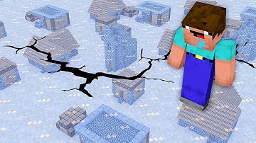 Minecraft NOOB vs PRO: NOOB FOUND HIDDEN VILLAGE UNDER IC ! 100% TROLLING SECRET TRAP UNDERGROUND