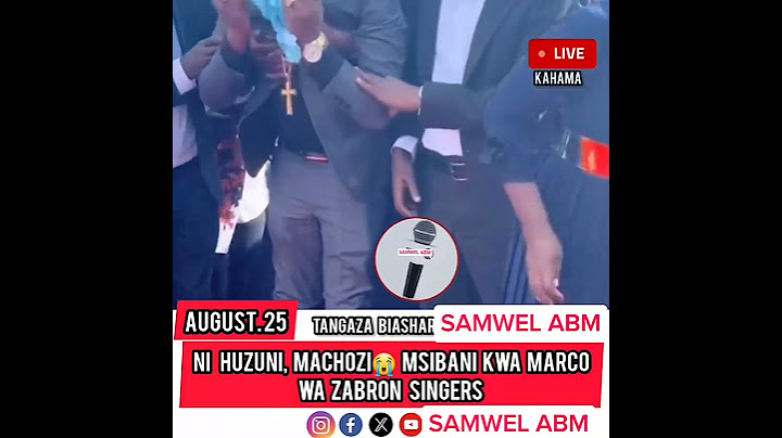 NI HUZUNI,MACHOZI MUSIBANI KWA MARKO WA ZABRON SINGERS