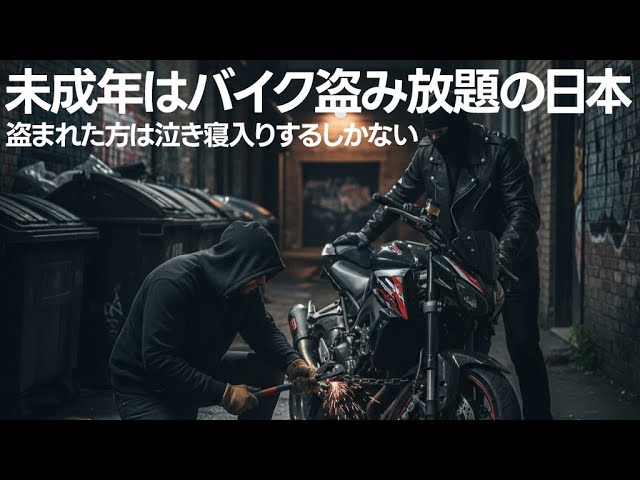 未成年はバイク盗み放題の日本「もらった、金持ってない」と言えば親も責任回避可能!