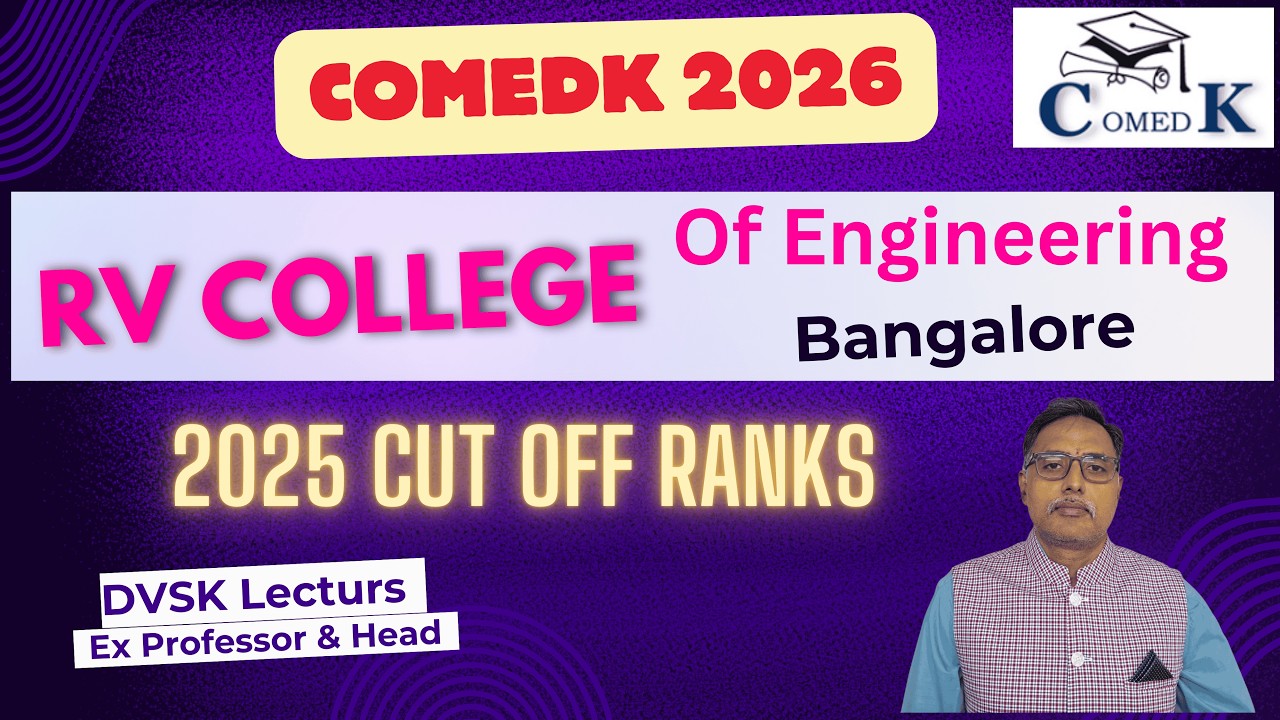 COMEDK 2026 || RV College of Engineering COMEDK Cutoff Ranks - YouTube