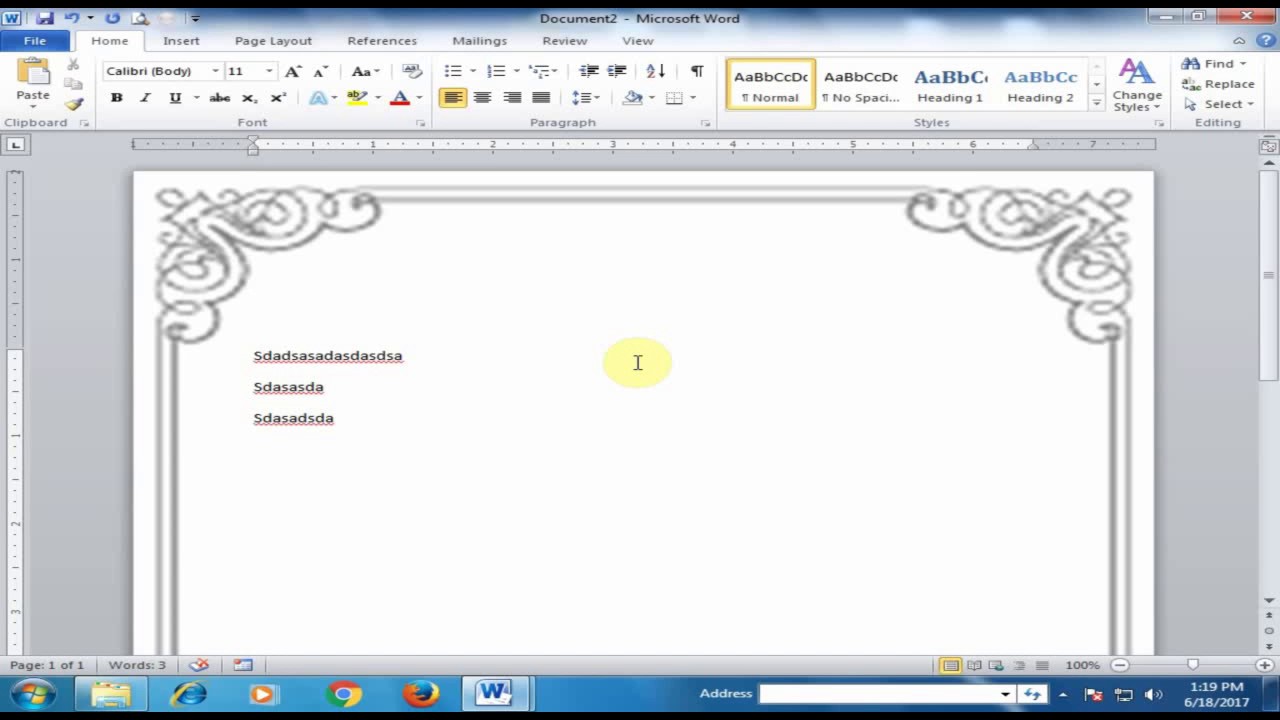 How To Insert Custom Page Border In Microsoft Word Word Tips And