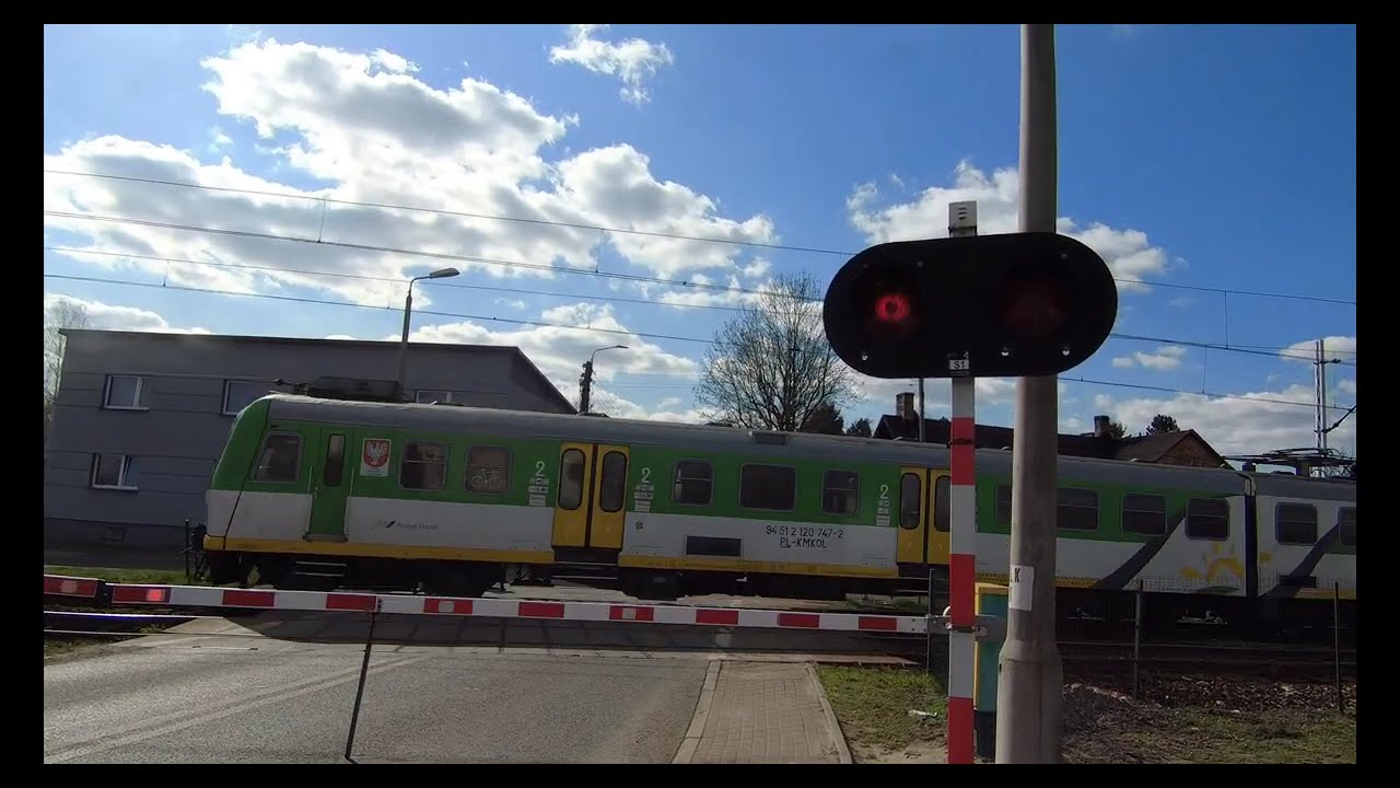 [4K] Przejazd kolejowy #ChełmŚląski  ul.Stacyjna Polish Railroad crossing, 踏み切りポーランド