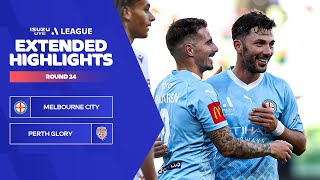 Melbourne City FC v Perth Glory - Extended Highlights | Isuzu UTE A-League 2023-24 | Round 24