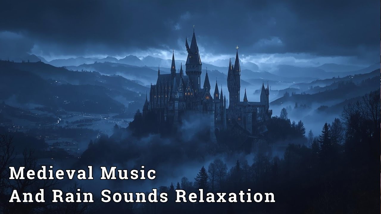 Medieval Castle Night Music |Soft Rain Sounds & Celtic Instrumental for ...