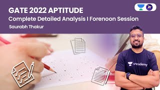 GATE 2022 APTITUDE | Complete Detailed Analysis I Forenoon Session