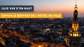 Lille en drone : le beffroi (sunset)