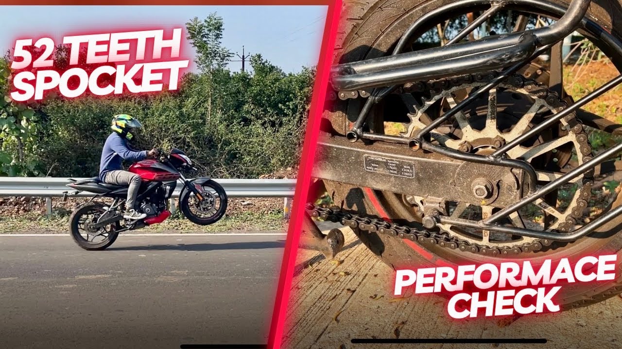 Big Spocket for Ns200 and For a beginners how to do wheelies