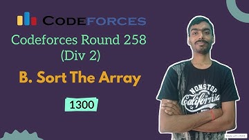 Sort the Array || Codeforces Round 258 (Div 2) || Codeforces