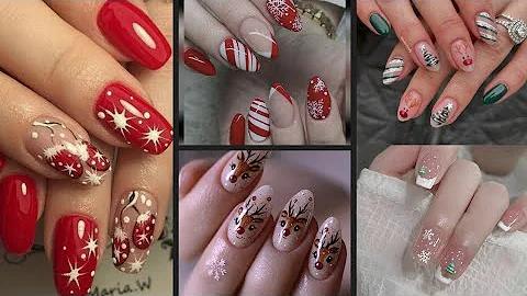 EASY QUICK NAIL ART DESIGNS IDEAS FOR BEGINNERS|CHRISTMAS NAILART IDEAS| TRENDING NAIL fOR GIRLS🎄✨
