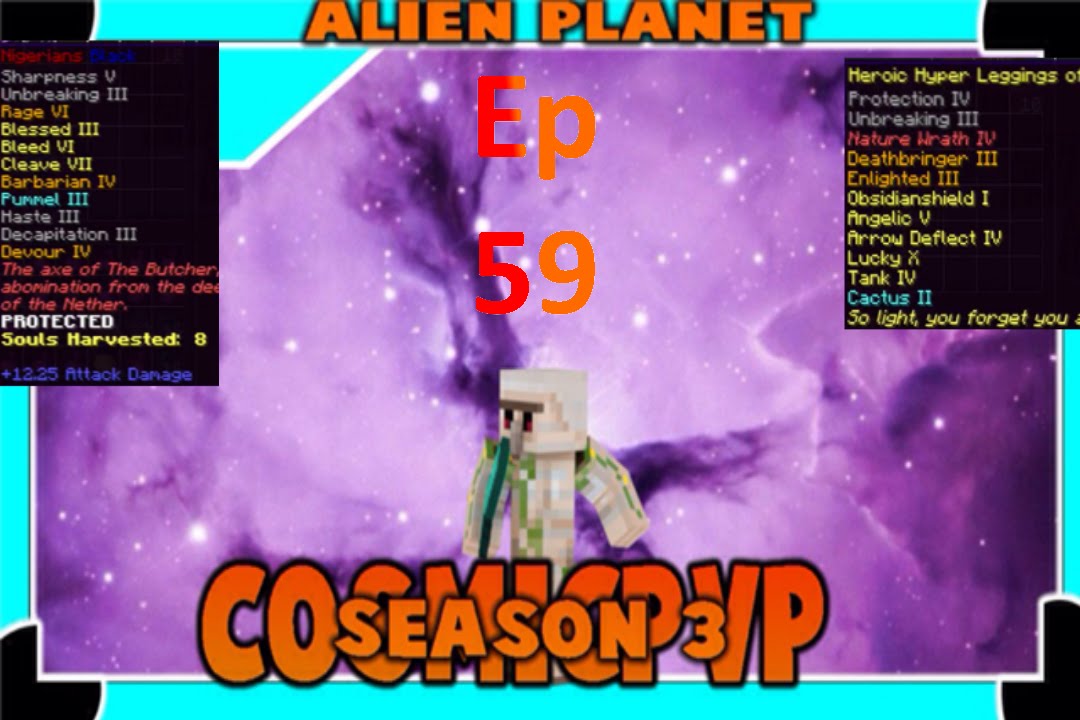 Minecraft Factions 9 LORE NATURE WRATH 4 GOD KILL! Ep 59 - on cosmic pvp alien planet season 3