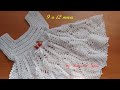 Vestido Bebe Crochet Blanco y Piñas TUTORIAL PASO A PASO GRATIS (9 - 12 meses). Parte 1 de 2