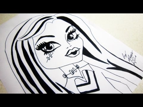 Cómo dibujar a Frankie de Monster High (dibujo rapido, nivel intermedio) -  manualidadesconninos - thptnganamst.edu.vn