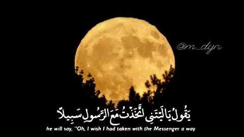 ياويلتى ليتني لم اتخذ فلاناً خليلا    تلاوة جميلة 🖤🙏