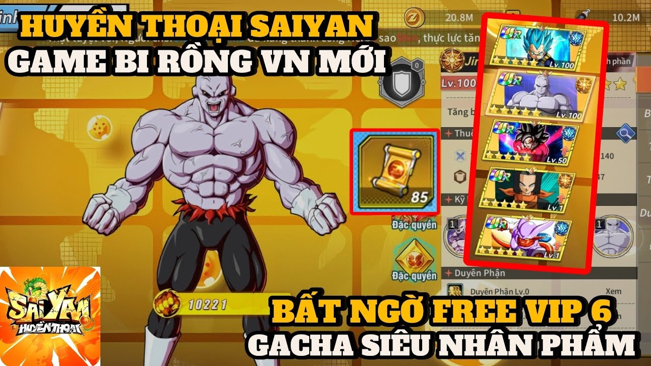 Huyền Thoại Saiyan #1 - GAME BI RỒNG VN FREE VIP 6 VÀ 1000 LƯỢT GACHA CỰC NGON , HÀNH TRÌNH MỚI S10