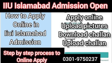 How to Apply IIUI admission 2025 | Apply online International Islamic University Admission 2025