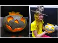 КАК ВЫРЕЗАТЬ ИЗ ТЫКВЫ 🎃 ПРИВИДЕНИЕ?  👻 ОЧЕНЬ ПРОСТО!