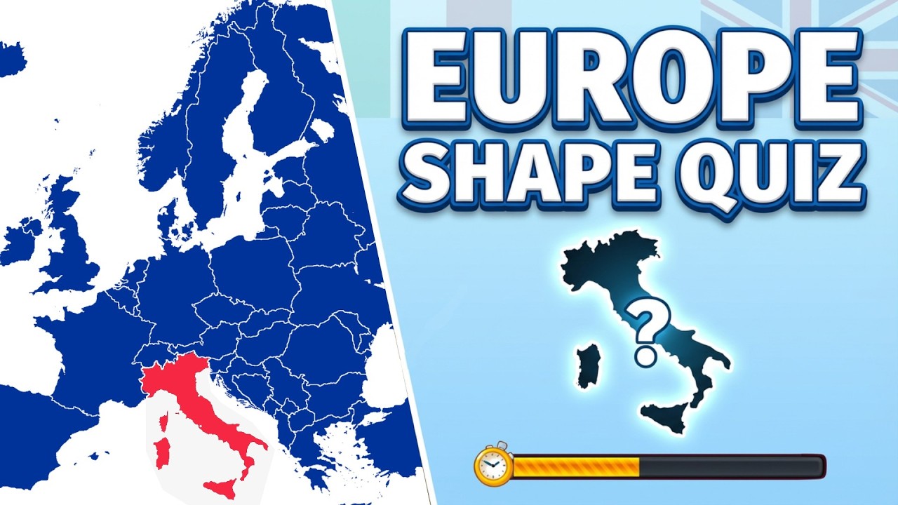 Can You Name These Countries by Shape? 🇪🇺 EUROPE Edition