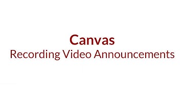 Canvas  Video Announcements
