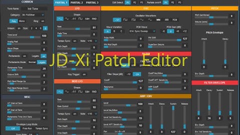 JD Xi patch Editor little sound test